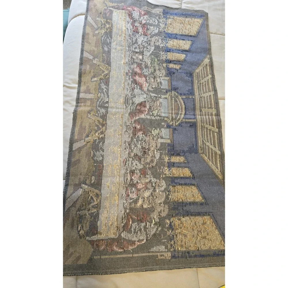 Last Supper Vintage‎ Woven Wall Art Tapestry Table Runner 37.5x19.5 Religious